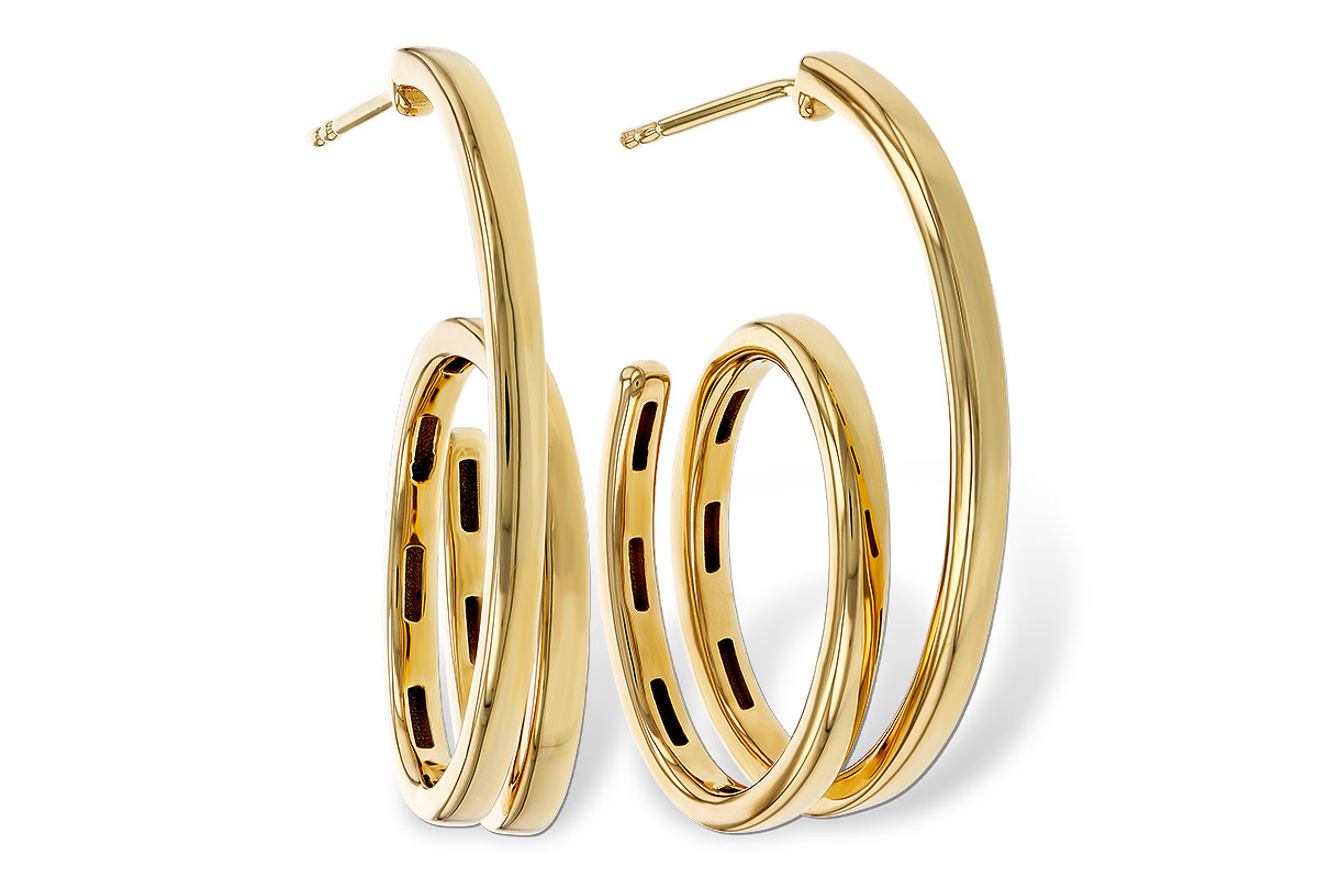 K320-33629: GOLD EARRINGS (30MM)