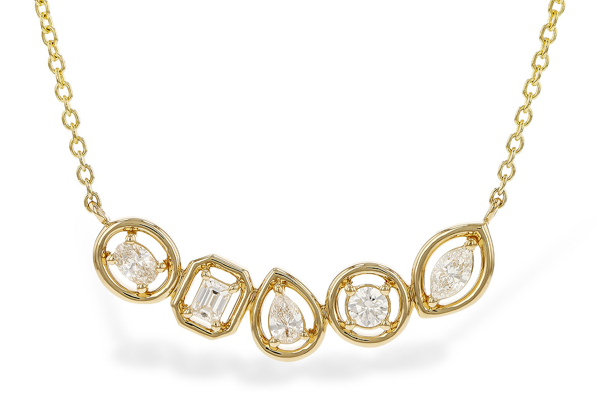 K320-34465: NECKLACE .50 TW FANCY CUT DIAS (18")