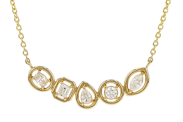 K320-34465: NECKLACE .50 TW FANCY CUT DIAS (18")