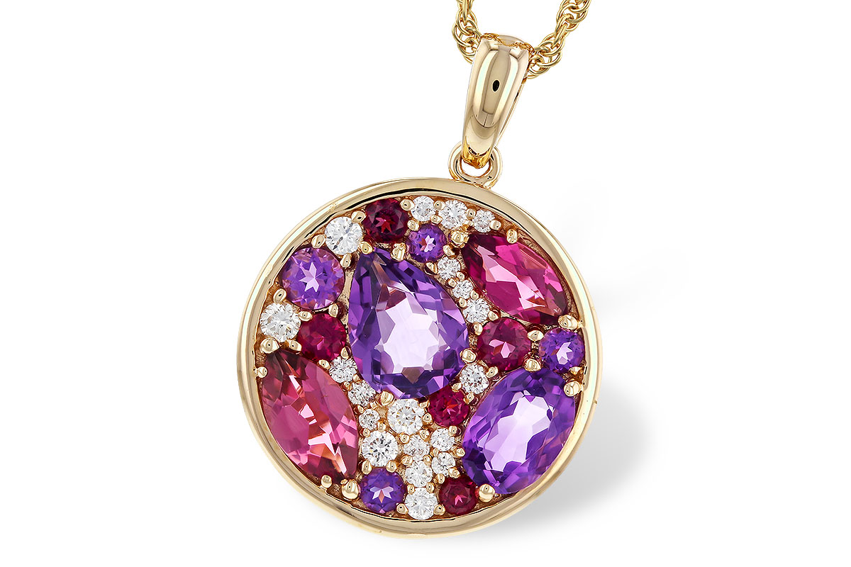 K320-34538: NECK 1.83 TW SEMI-PRECIOUS (P.TOUR, AMY) 2.00 TGW