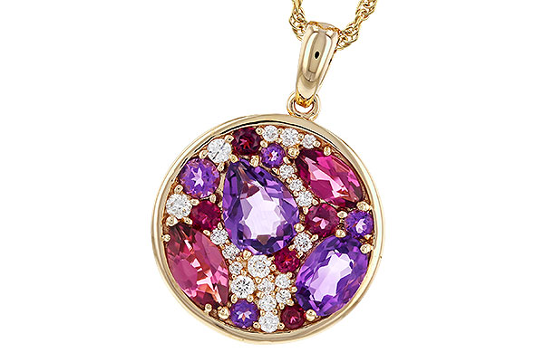 K320-34538: NECK 1.83 TW SEMI-PRECIOUS (P.TOUR, AMY) 2.00 TGW
