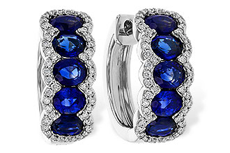 K320-35365: EARRINGS 2.32 TW SAPPHIRE 2.57 TGW