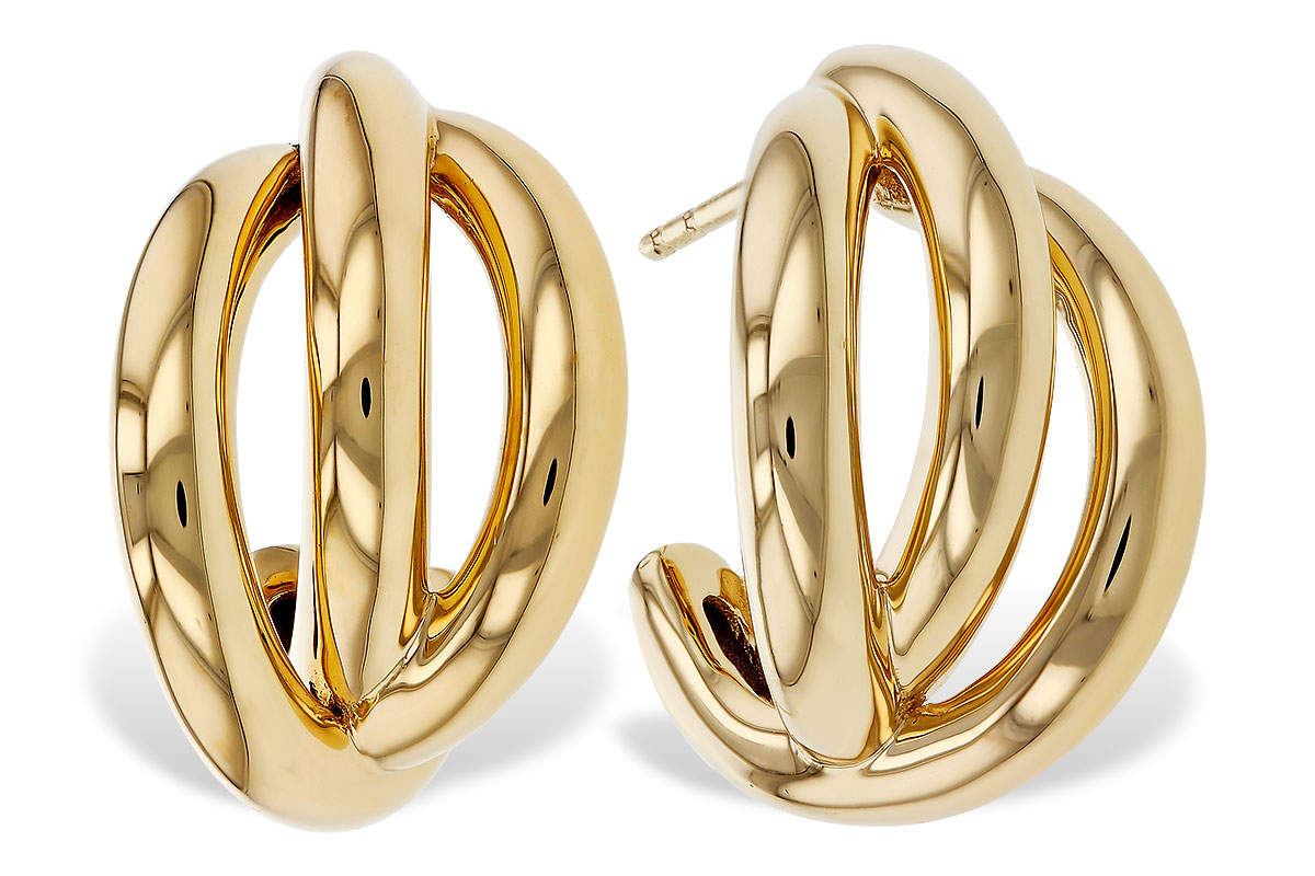 K320-35383: GOLD EARRINGS (18MM)