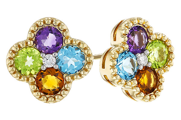 K320-36311: EARRINGS 1.88 SEMI-PREC (AMY,BT,CIT,PER) 1.93 TGW