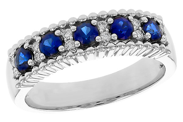 K320-36338: LDS WED RG .64 TW SAPPHIRE .76 TGW