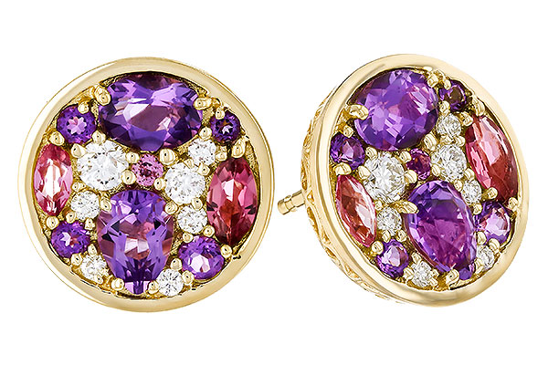 K320-36356: EARR .82 TW SEMI-PRECIOUS (P.TOUR, AMY) .98 TGW