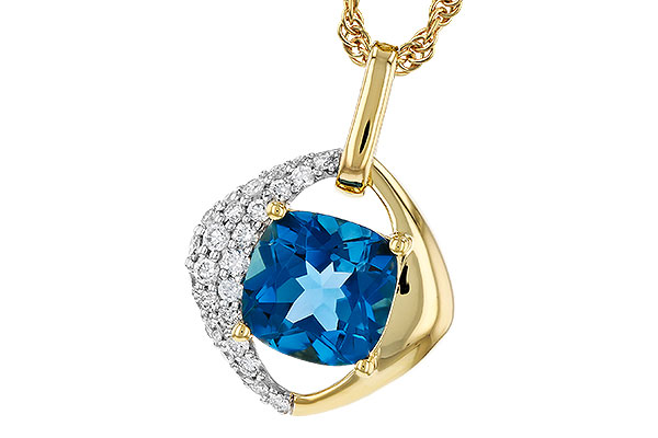 K321-19020: NECK 1.43 LONDON BLUE TOPAZ 1.62 TGW (7MM LBT)