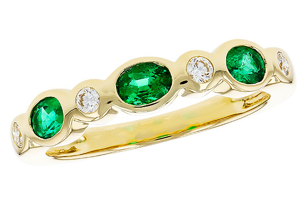 K321-19065: LDS WED RG .43 EMERALD .56 TGW