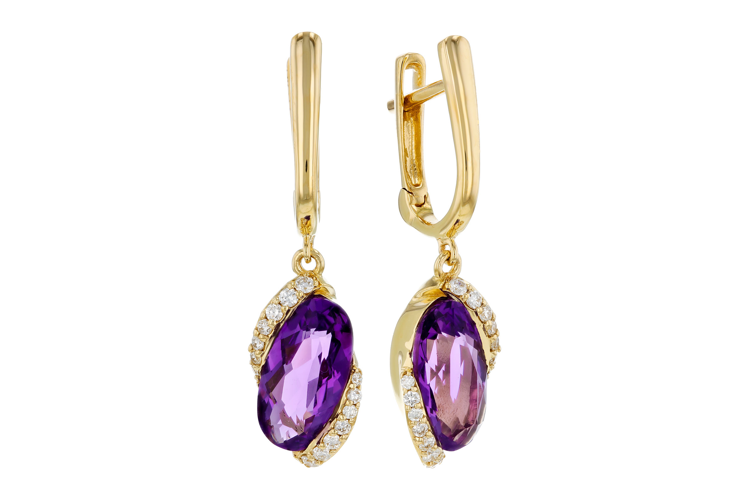 K321-20856: EARRINGS 2.14 TW AMETHYST 2.26 TGW (10x5MM AMY)