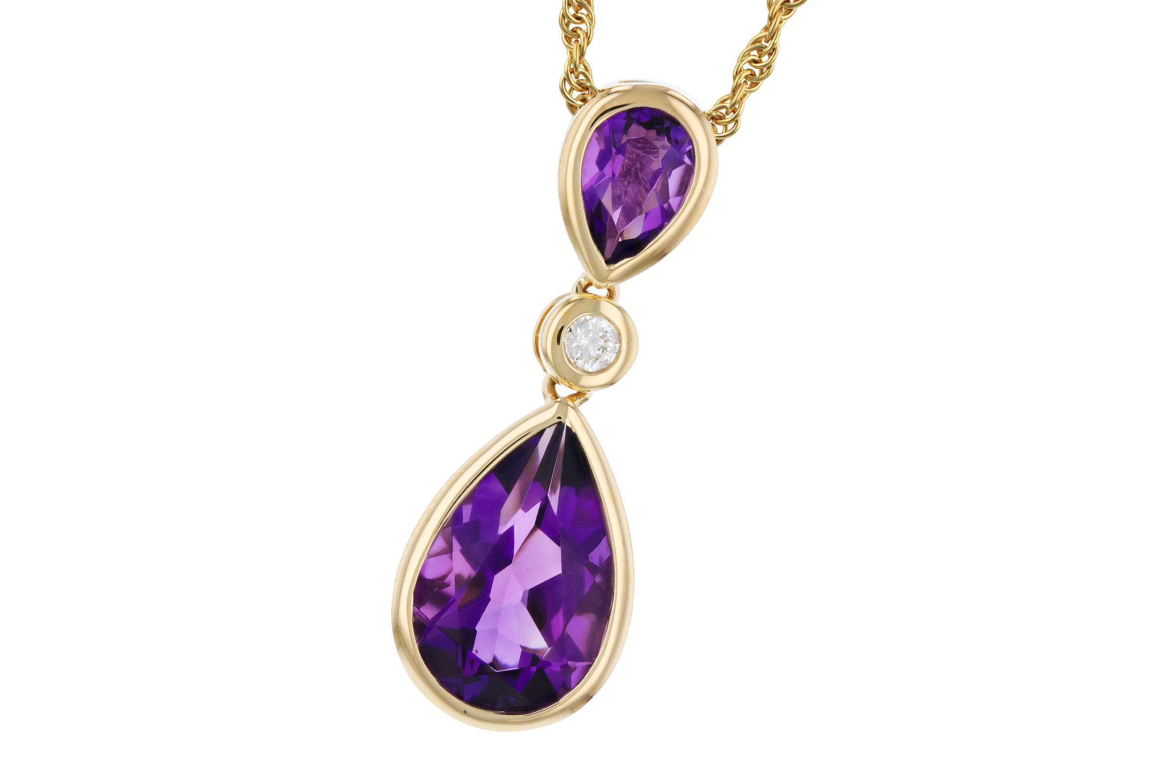K321-21729: NECKLACE 1.92 TW AMETHYST 1.96 TGW