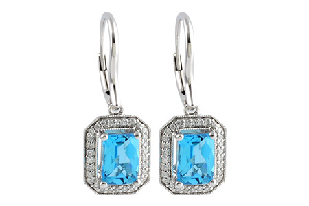 L233-03547: EARR 2.20 BLUE TOPAZ 2.36 TGW