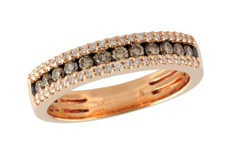 L233-03565: LDS WED RG .33 BROWN DIAS .49 TW