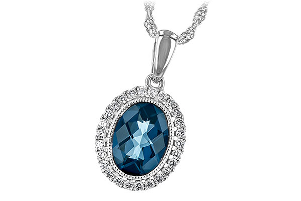 L234-83556: NECK 1.28 LONDON BLUE TOPAZ 1.41 TGW