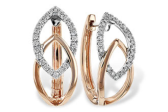 L234-89983: EARRING .25 TW (ROSE & WG)