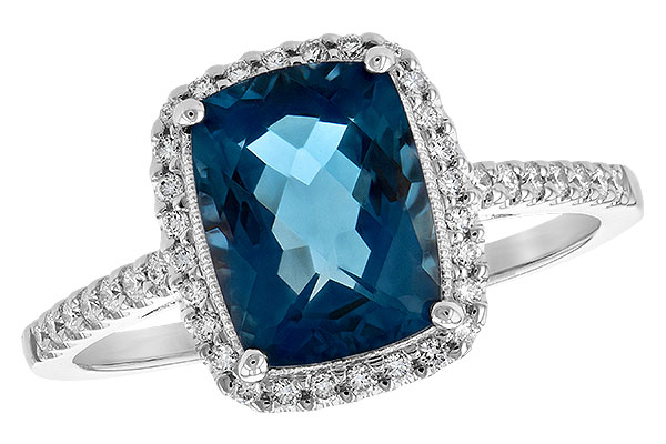 L234-90892: LDS RG 2.42 LONDON BLUE TOPAZ 2.62 TGW