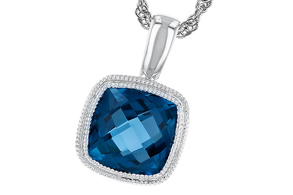 L319-41729: NECKLACE 1.10 CT LONDON BLUE TOPAZ