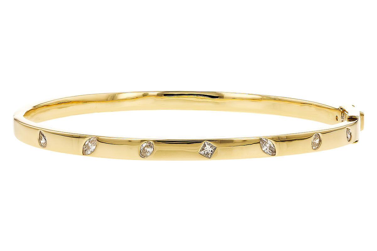 L319-43583: BANGLE .35 TW FANCY CUT DIAMONDS