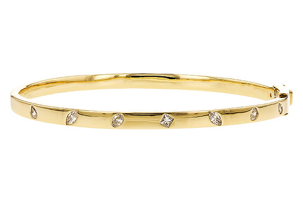 L319-43583: BANGLE .35 TW FANCY CUT DIAMONDS