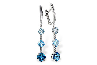 L320-29065: EARRINGS 2.41 TW BLUE TOPAZ 2.45 TGW
