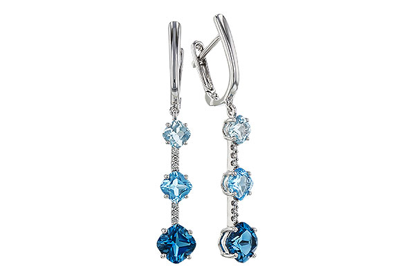 L320-29065: EARRINGS 2.41 TW BLUE TOPAZ 2.45 TGW