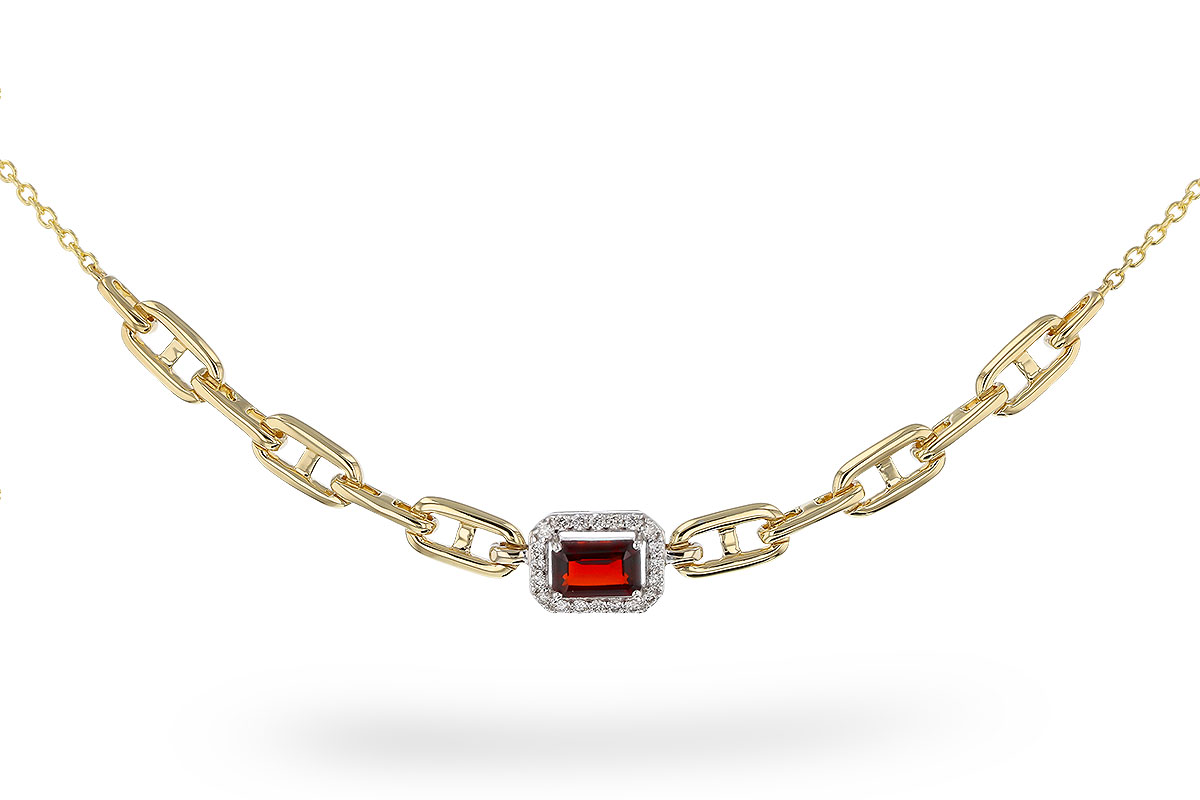 L320-29938: NECK .63 GARNET .75 TGW (6x4MM E.C. GAR / 18")