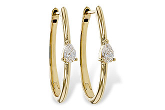 L320-29947: EARRINGS .45 TW PEAR DIAMONDS