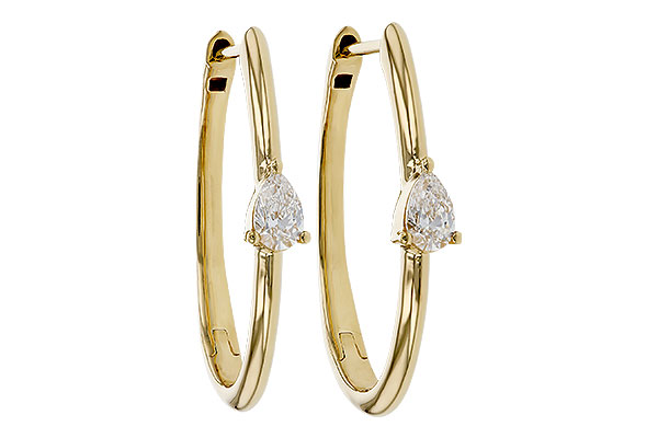 L320-29947: EARRINGS .45 TW PEAR DIAMONDS