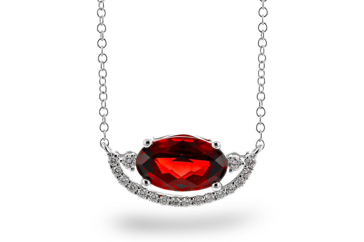 L320-29965: NECKLACE 1.94 GARNET 2.08 TGW (10x6MM GAR / 18")