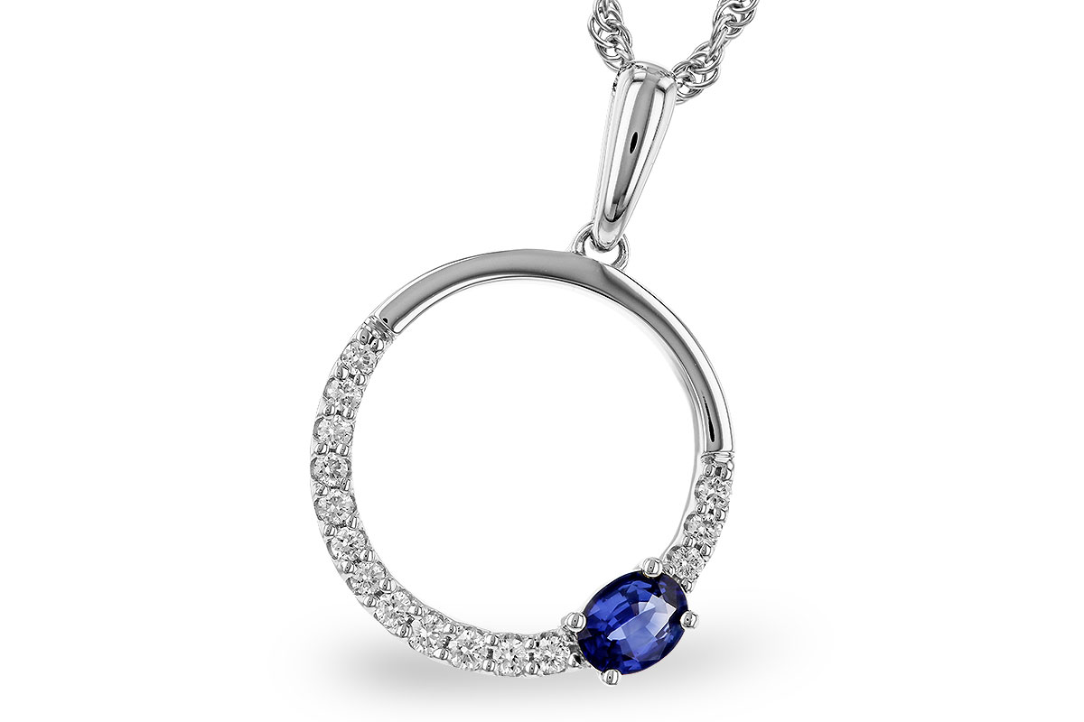 L320-30829: NECKLACE .28 SAPPHIRE .43 TGW