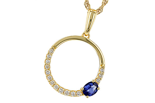 L320-30829: NECKLACE .28 SAPPHIRE .43 TGW