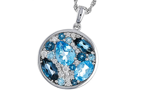 L320-31756: NECKLACE 2.31 TW BLUE TOPAZ 2.48 TGW
