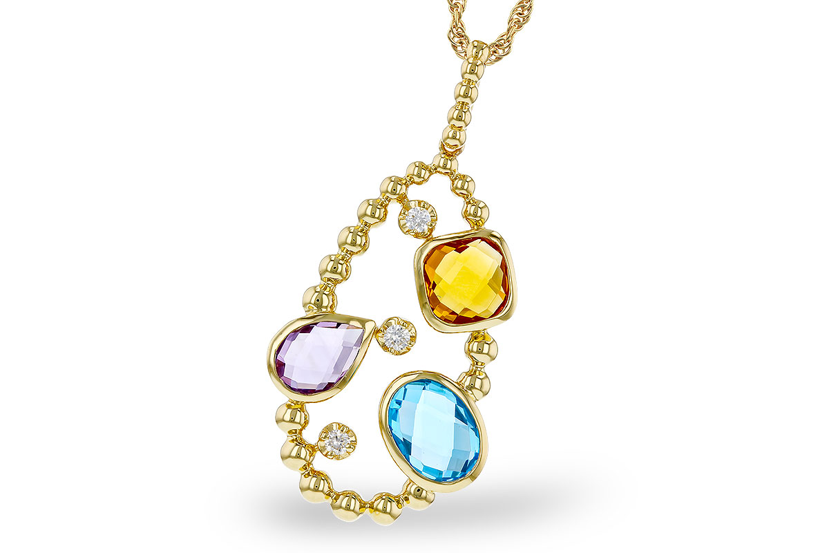 L320-31765: NECKLACE 3.04 TW SEMI-PREC 3.14 TGW (BT,AMY,CIT)