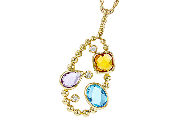 L320-31765: NECKLACE 3.04 TW SEMI-PREC 3.14 TGW (BT,AMY,CIT)