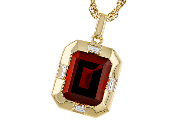 L320-31783: NECKLACE 3.65 GARNET 3.82 TGW (10x8MM GAR)
