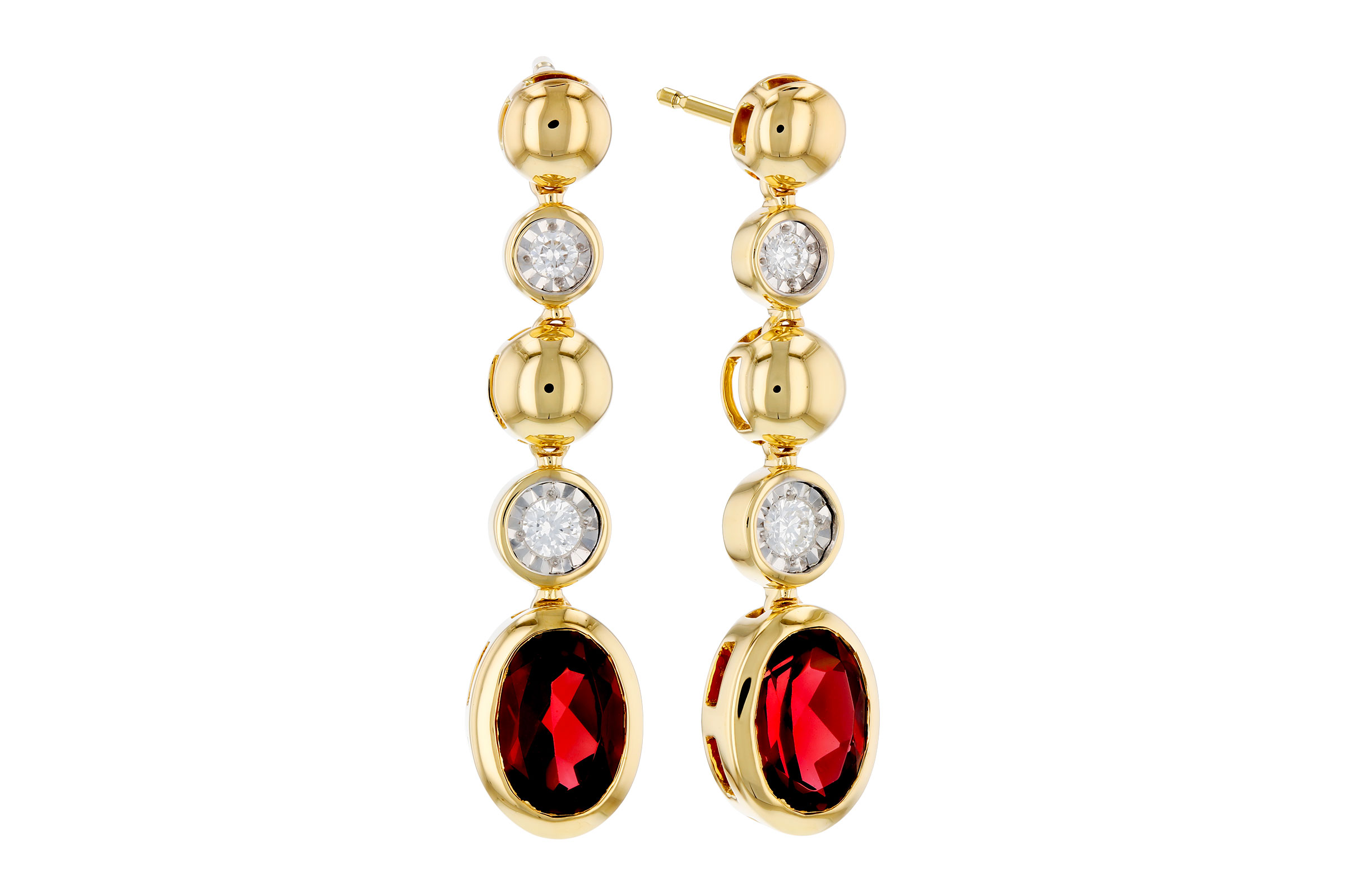 L321-19974: EARRINGS 1.76 TW GARNET 1.86 TGW