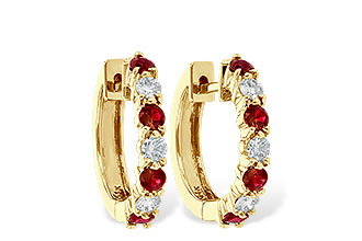 M046-67201: EARRINGS .64 RUBY 1.05 TGW