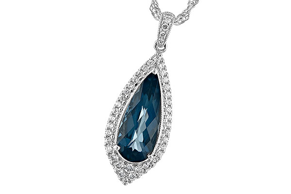 M234-85374: NECK 2.40 LONDON BLUE TOPAZ 2.65 TGW