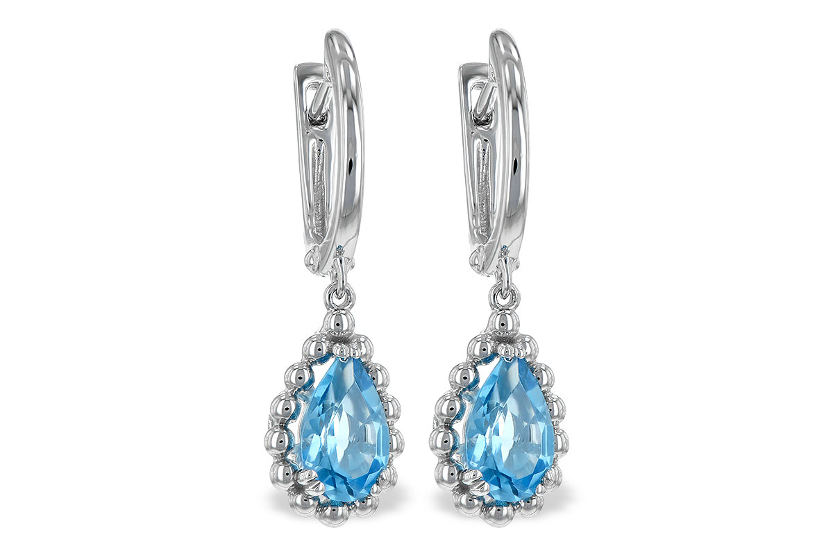 M234-86347: EARRING BLUE TOPAZ 1.70 TW