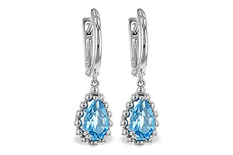 M234-86347: EARRING BLUE TOPAZ 1.70 TW