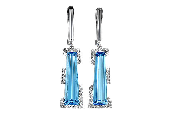 M235-74529: EARR 6.12 TW BLUE TOPAZ 6.33 TGW