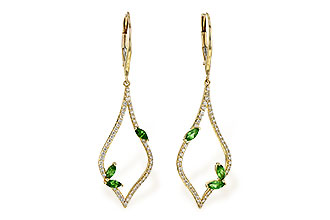 M235-79074: EARR .42 GREEN GARNET .77 TGW