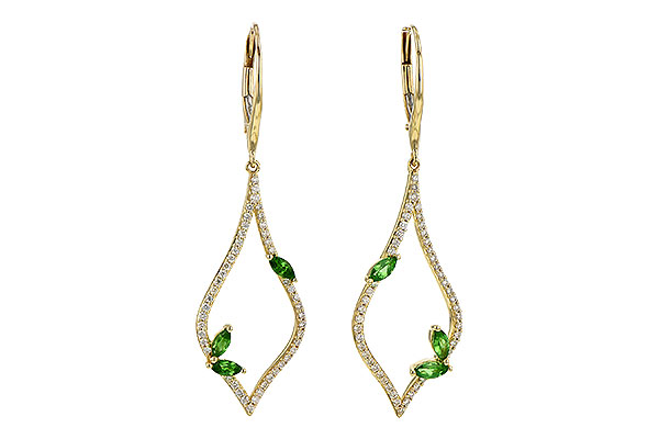 M235-79074: EARR .42 GREEN GARNET .77 TGW