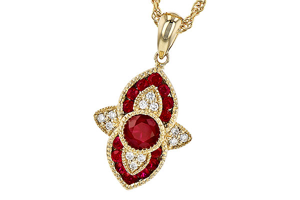 M318-49074: NECK .63 TW RUBY .70 TGW