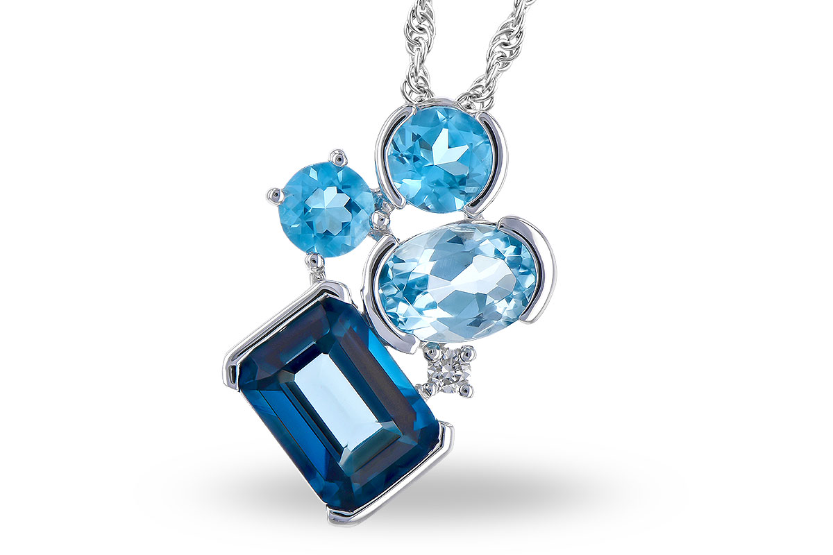M318-52683: NECK 3.08 BLUE TOPAZ TW 3.11 TGW