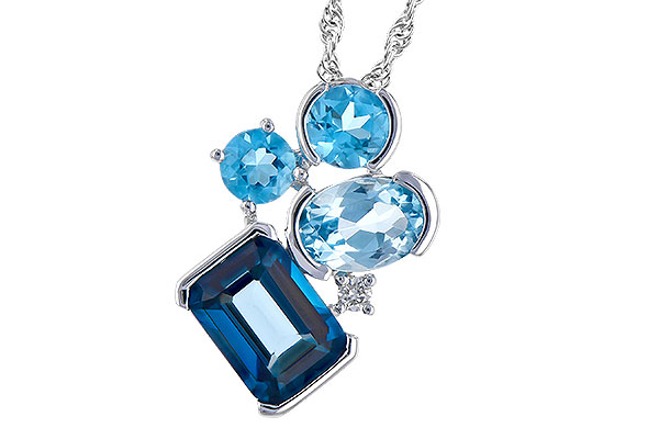 M318-52683: NECK 3.08 BLUE TOPAZ TW 3.11 TGW