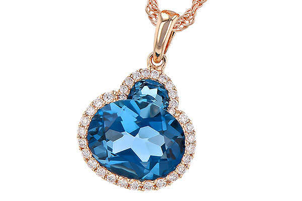 M318-52710: NECK 2.86 LONDON BLUE TOPAZ 3.00 TGW (10X8 OVAL)