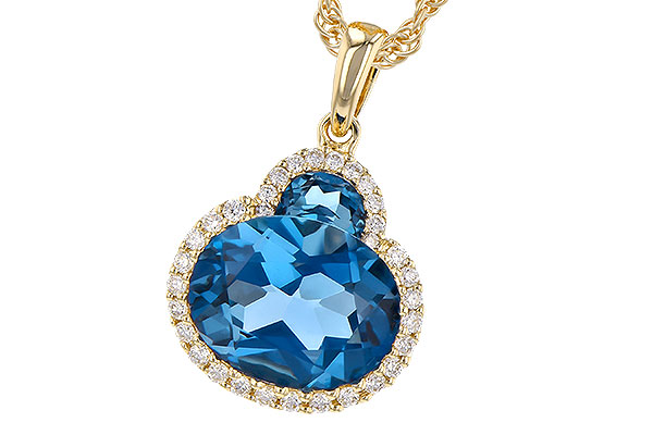 M318-52710: NECK 2.86 LONDON BLUE TOPAZ 3.00 TGW (10X8 OVAL)