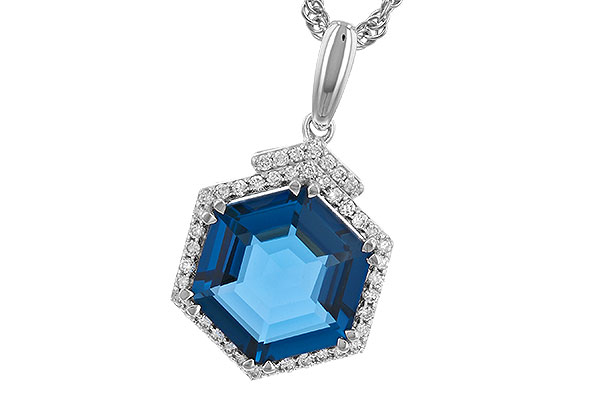 M319-40874: NECK 3.94 TW LONDON BLUE TOPAZ 4.12 TGW