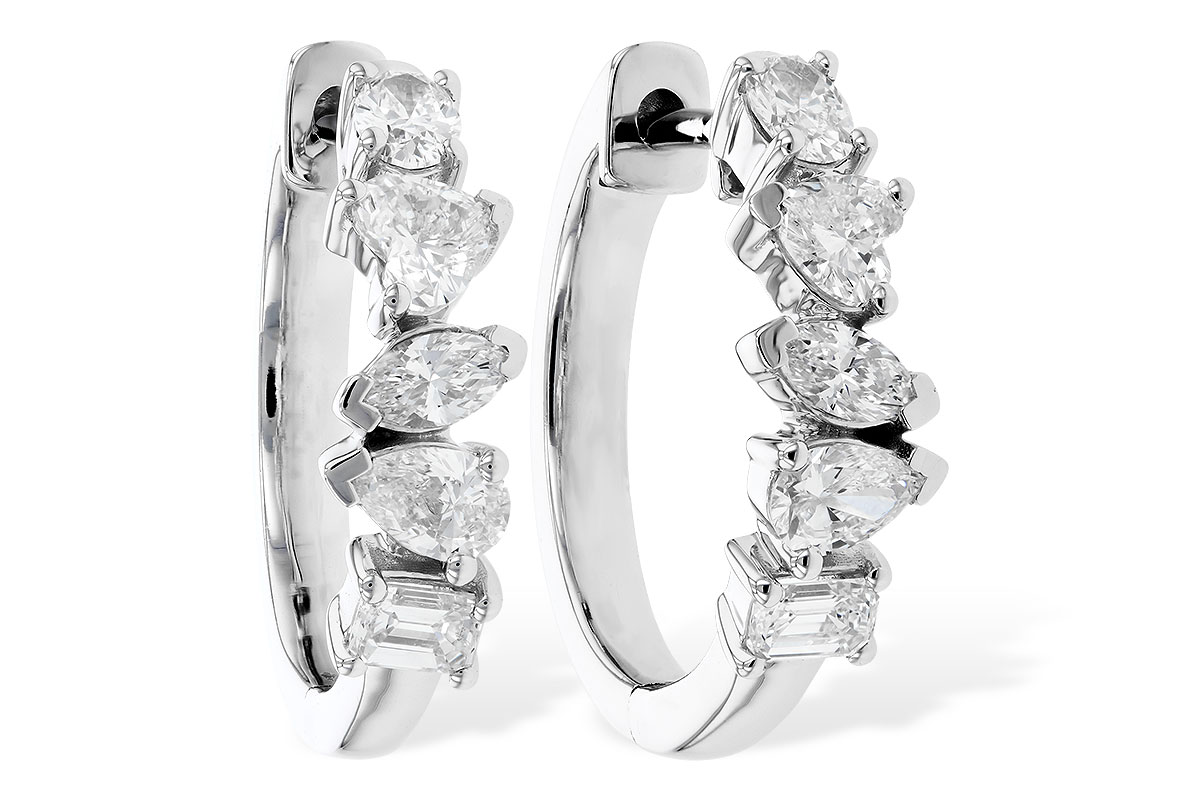 M319-43592: EARRINGS .70 TW FANCY CUT DIAS