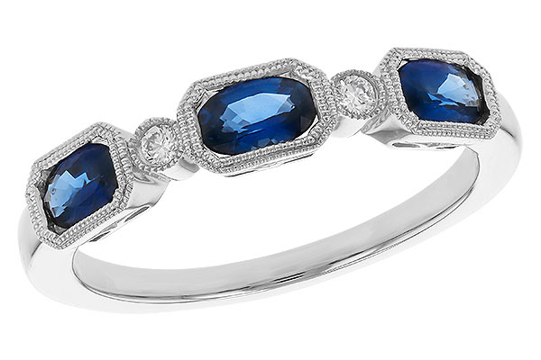M320-29956: LDS WED RG .72 SAPPHIRE .77 TGW (4x3MM SAPP)